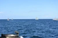 Le groupe de chasseurs de mines participant à l'exercice