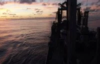 Coucher de soleil sur le BCR Var
