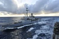 Exercice entre la frégate Cassard et le destroyer américain Barry