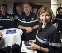 Florence Parly, ministre des Armées, à bord du SNLE Le Terrible