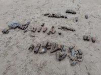Les obus découverts sur la plage d’Auberville