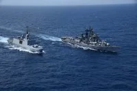 La frégate Surcouf et le destroyer indien INS Rana