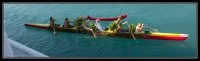 Départ du cdt du Prairial en pirogue traditionnelle