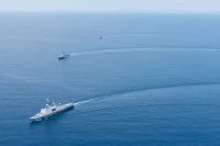 Les 3 bâtiments composant le TG 440.03 (opération Sea Gardian)