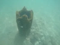 Le GPD Méditerranée découpe des poteaux immergés devant Solenzara