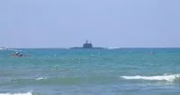 Un sous-marin israélien au large d'une plage de Tel-Aviv en 2008