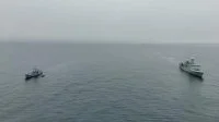 Le patrouilleur Fulmar et la frégate HDMS Triton de la Marine danoise