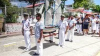 L'équipage du patrouilleur Violette participe à la 350e édition de la fête patronale des Saintes