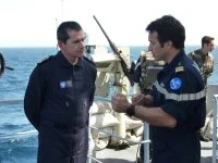 Le commandant de la force européenne Atalante en visite à bord de la frégate Nivôse