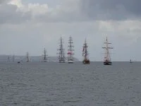 Tall Ships Race 2015 : La parade nautique en sortie de Belfast