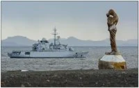 La frégate Nivôse en baie de Port-aux-Français