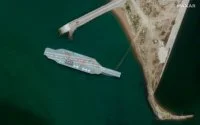 La maquette de porte-avions construite par l'Iran