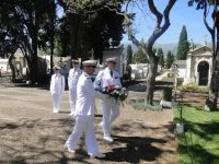 Cérémonie en hommage aux marins morts à Funchal (Açores)