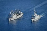 Le BCR Marne et la corvette égyptienne El Fateh