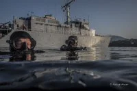 Le Capricorne en entraînement de guerre des mines