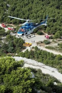 Intervention en terrain accidenté : mise en œuvre du dévidoir aérien par le DIH