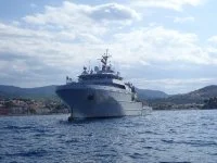 Le BSAM Loire au mouillage devant Banyuls-sur-mer