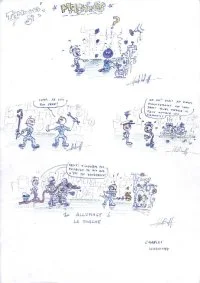 Dessins humoristiques en machine