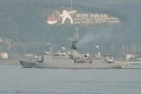 L'aviso Cdt Ducuing devant la péninsule de Gallipoli