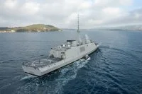 La frégate Normandie dans le port de Toulon