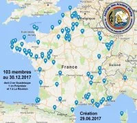 Carte des adhérents de l'amicale