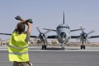 Un avion de patrouille maritime Atlantique 2 sur la base aérienne projetée au Levant