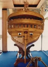 La partie arrière de la maquette de La Superbe