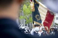 Le drapeau du 1er Régiment de Fusiliers Marins