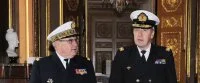 Rencontre de l’amiral Bernard Rogel et de son homologue belge à l’hôtel de la Marine