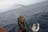Un sous-marin turc porte assistance à 3 plaisanciers en détresse