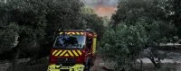 Un véhicule des marins-pompiers en renfort sur l'incendie de Cotignac (83)
