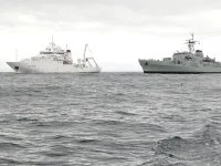 Le BHO Beautemps-Beaupré et la corvette portuguaise Jacinto Candido