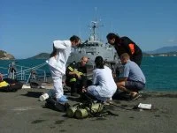 Exercice accident de plongée sur La Moqueuse