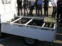 Les batteries sont logées dans le chassis
