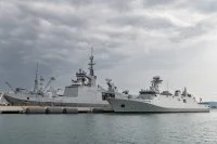 La frégate Allal Ben Abdellah de la Marine royale marocaine dans le port de Toulon