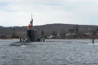 L'USS South Dakota se dirige vers la base de Groton