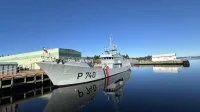 Le patrouilleur Fulmar à quai dans le port de Marystown (province de Terre-Nauve, Canada)