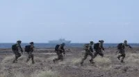 Les officiers-élèves du groupe Jeanne d’Arc 2022 sur le terrain