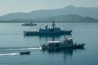 La frégate Surcouf lors de l'exercice Komodo 2018