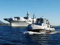 Le Cavour entre dans la rade de Toulon