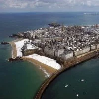 Vue aérienne de St Malo