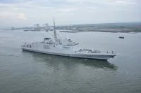 La frégate Lorraine arrive à Kochi (Inde)