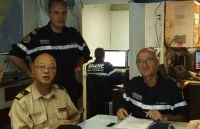 Rencontre des commandants du Var et du destroyer japonais Ikazuchi