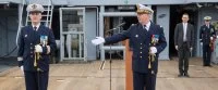 Le capitaine de frégate Philippe Guéna, premier commandant du BSAH Rhône