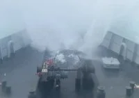La plage avant du patrouilleur Pluvier