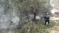 Les marins-pompiers sur l’île de La Réunion, sur un feu de lisière