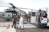 Hélitreuillage d'un pêcheur par l'EC 225 à 280 kilomètres au large du Finistère