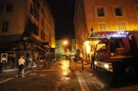 Intervention du bataillon de marins-pompiers de Marseille sur un feu de restaurant