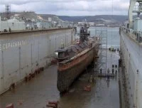 Le Zaporizhzhia en cale sèche