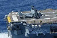 Un V22 Osprey américainsur le Charles de Gaulle